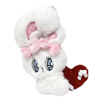 Плюшевая игрушка-маскот Esther Bunny с лентой и сердцем, милая, официальный мерч, SNS, прибл.. 15см (Кремовый кролик (белый))