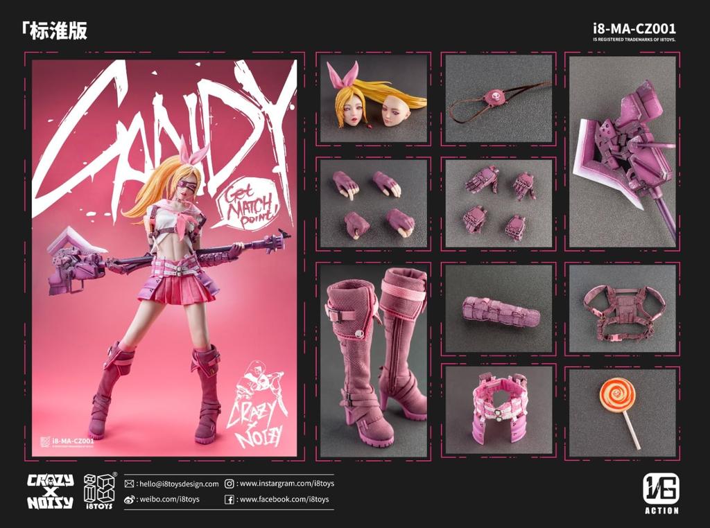 Tbmodel I8Toys 1/6 Экшн-фигурка «Mentality Candy» Стандартная версия. (MA-CZ001 / Подвижные глаза и металлический скелет)