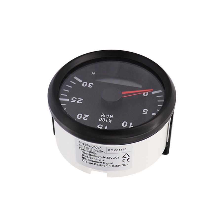 Car SUV 85mm Round Digital Tachometer 3000RPM Hourmeter REV Counter Tacho Meter