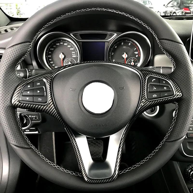 Накладка на руль для Mercedes Benz A B C E GLA CLA GLC GLS GLE V Class W176 W246 W205 W213 W117 C117 X156 X253 W447