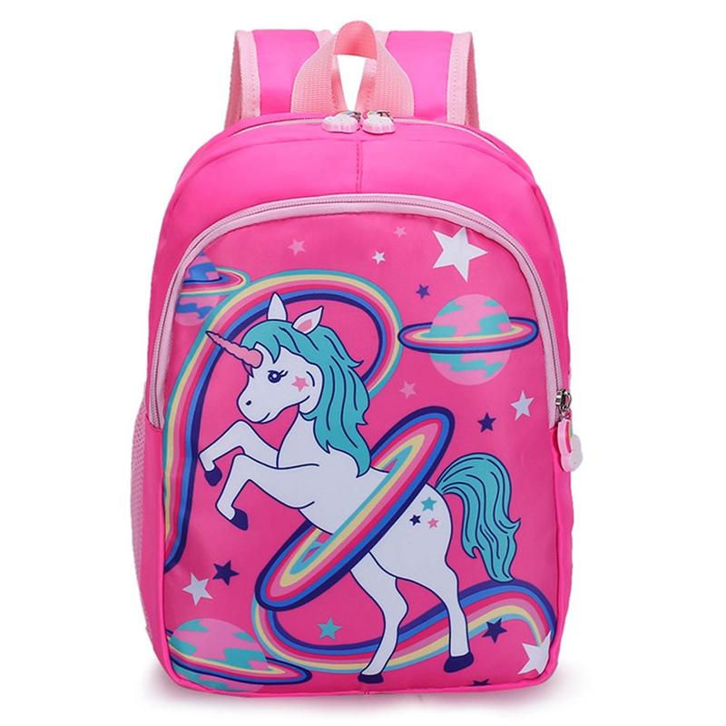 Unicorn Schoolbag Kids Дети Двойные плечевые школьные сумки мультяшный рюкзак водонепроницаемые модные рюкзаки большая сумка для книг