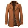 Autumn and Winter Mens Pea Coat Men Woolen Coat Double Collar Overcoat Menswear Trench Coat