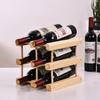 Wooden Wine Rack Stackable Modular Wine Storage Racks DIY Assembly Wine Bottle Holder Space Saving Countertop 12 Bottles Horizontal Storage