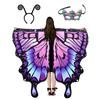 Fairy Festival Rave Dress Party Favor Cloak Butterfly Scarf Butterfly Wings Shawl Butterfly Costume