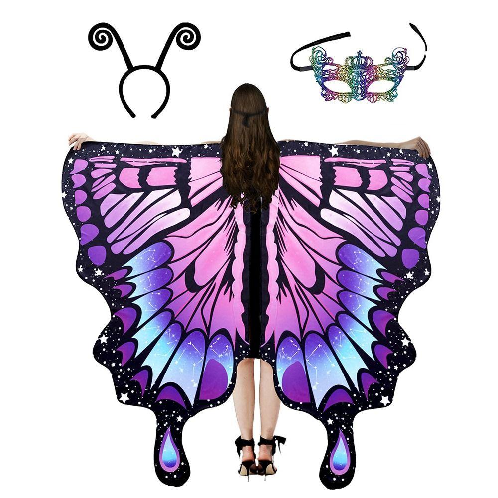 Fairy Festival Rave Dress Party Favor Cloak Butterfly Scarf Butterfly Wings Shawl Butterfly Costume