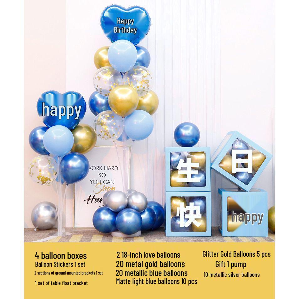 Luminous Happy Birthday Balloons for Adult & Baby Parties - Boys & Girls First Birthday Decoration