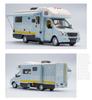 1/32 Масштаб Camper RV игрушки для дома на колесах, литой под давлением металлический автомобиль для отдыха ролевые игры откатная модель автомобильные двери и тент открытый свет звук для мальчиков и девочек