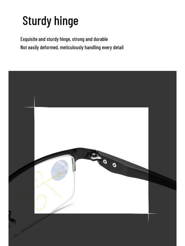 Умные прогрессивные мультифокальные очки для чтения с изменяющим цвет зумом, защитой от синего света и автоматической регулировкой для ближнего и дальнего зрения.