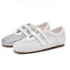 Ruoji ® Ruoji Breathable New Board Shoes Women's Leisure Sports Mesh Velcro Little White Shoes Women's Breathable Soft Sole