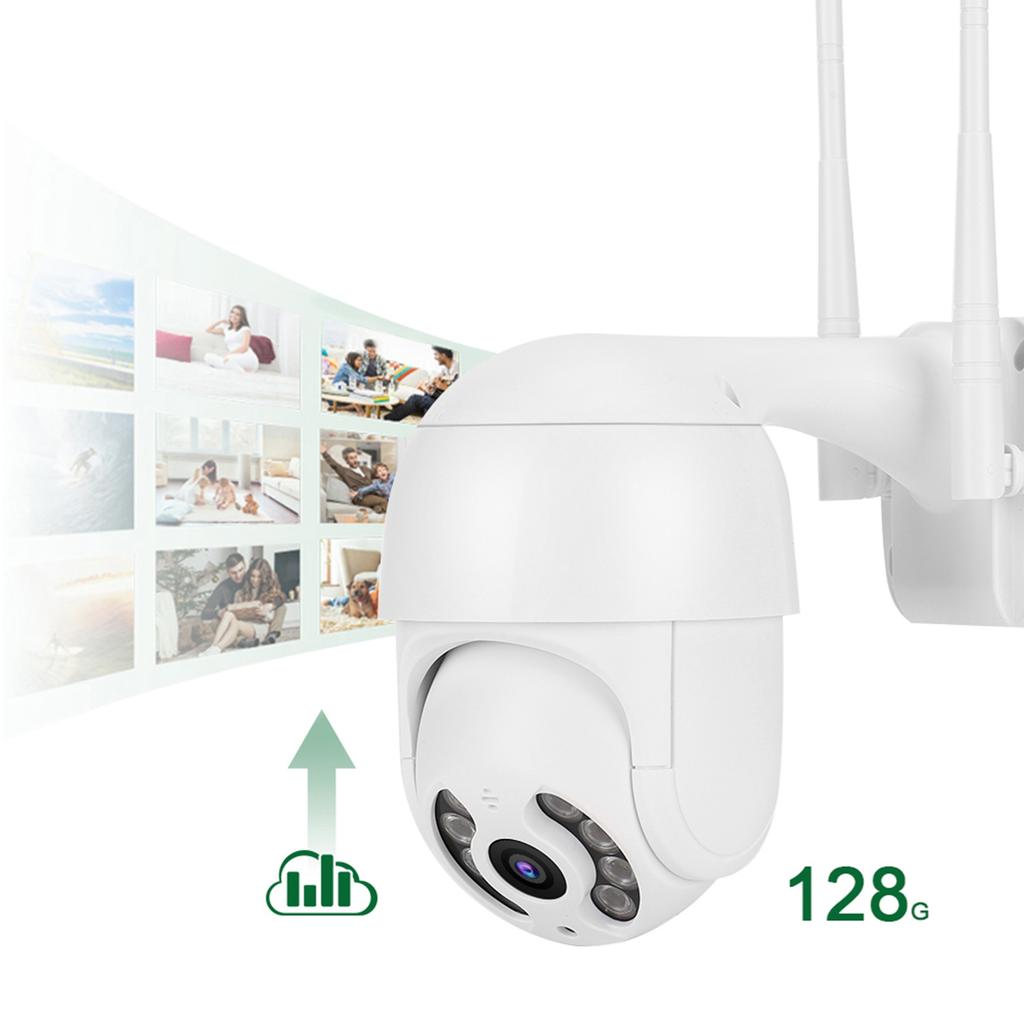 2in IP66 Proof PTZ Dome Camera 1080P WiFi 8 Lights Security Surveillance Work with Icsee