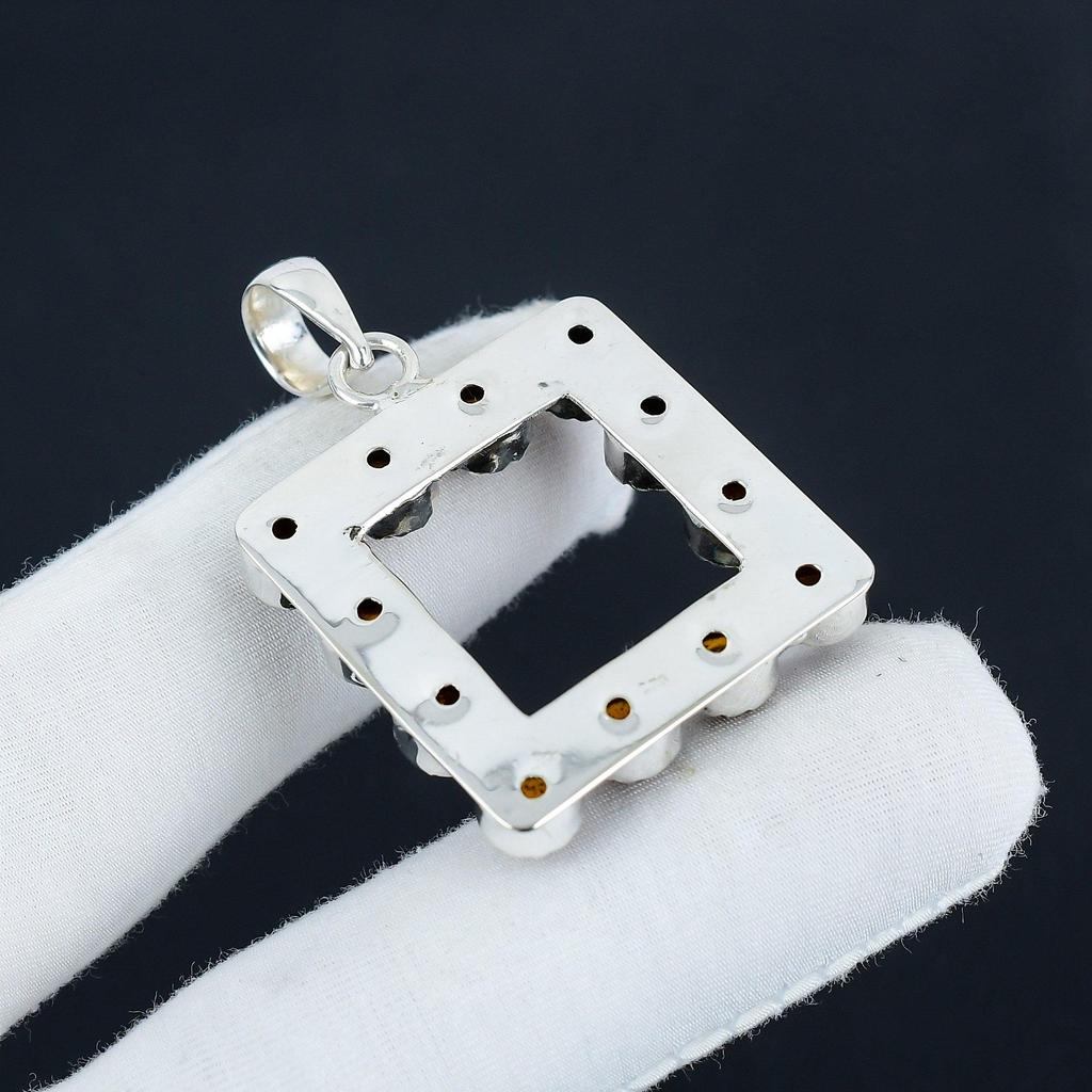 Natural Baltic Amber Gemstone Silver Pendant In 925 Sterling Silver- Handmade Design, Everyday Wear Jewelry, Unique Pendant Party Wear Gift