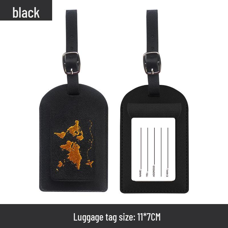 Customizable PU Leather Passport Cover with Hot Stamped Logo, Map, Luggage Tag, & Passport Holder Set