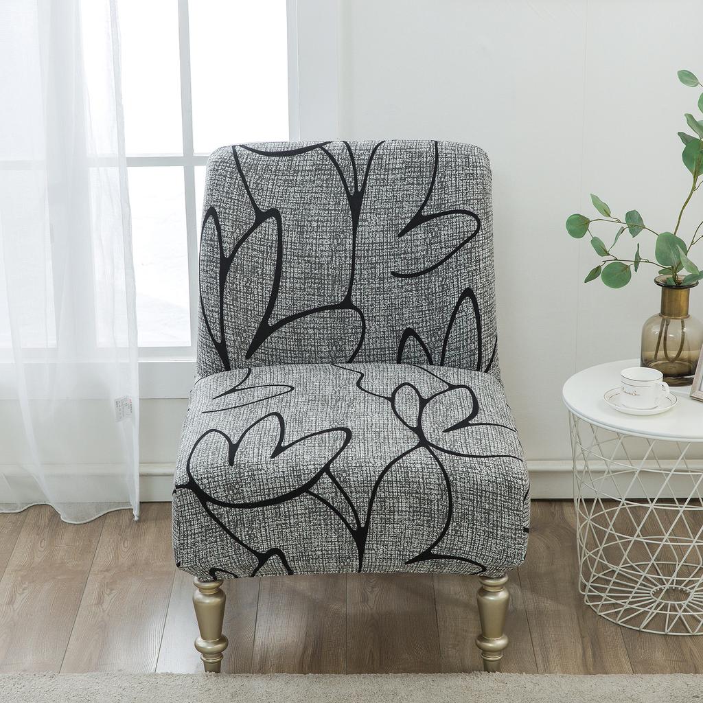 Milk Silk Elastic Armless Chair Cover Solid Hotel Dining Stool Protector Non Slip Sofa Slipcover