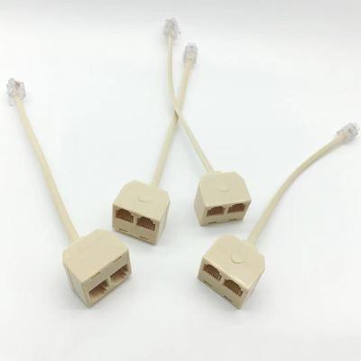 Телефонный адаптер RJ11: Разветвитель 1 Male на 2 Female для аксессуаров ответвительной линии