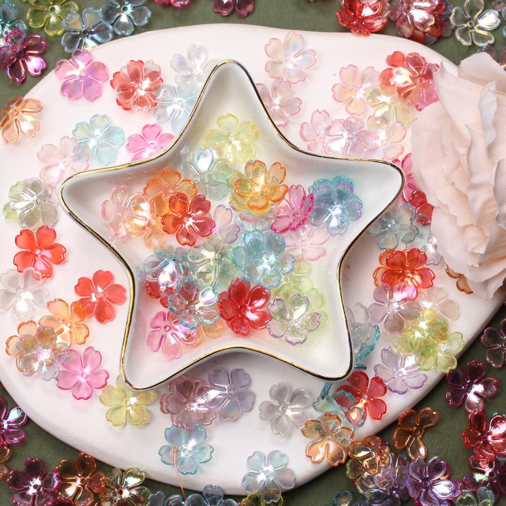 Креативные DIY 14,7 мм 100 шт. браслеты для изготовления ювелирных изделий акриловые серьги цветок галсанг модное ожерелье рассыпные бусины новое высокое качество