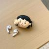 Девушка с пивом наносит чехол для беспроводной Bluetooth-гарнитуры Apple AirPods 4-го поколения 1/2/3 Pro2 силиконовый креативный милый