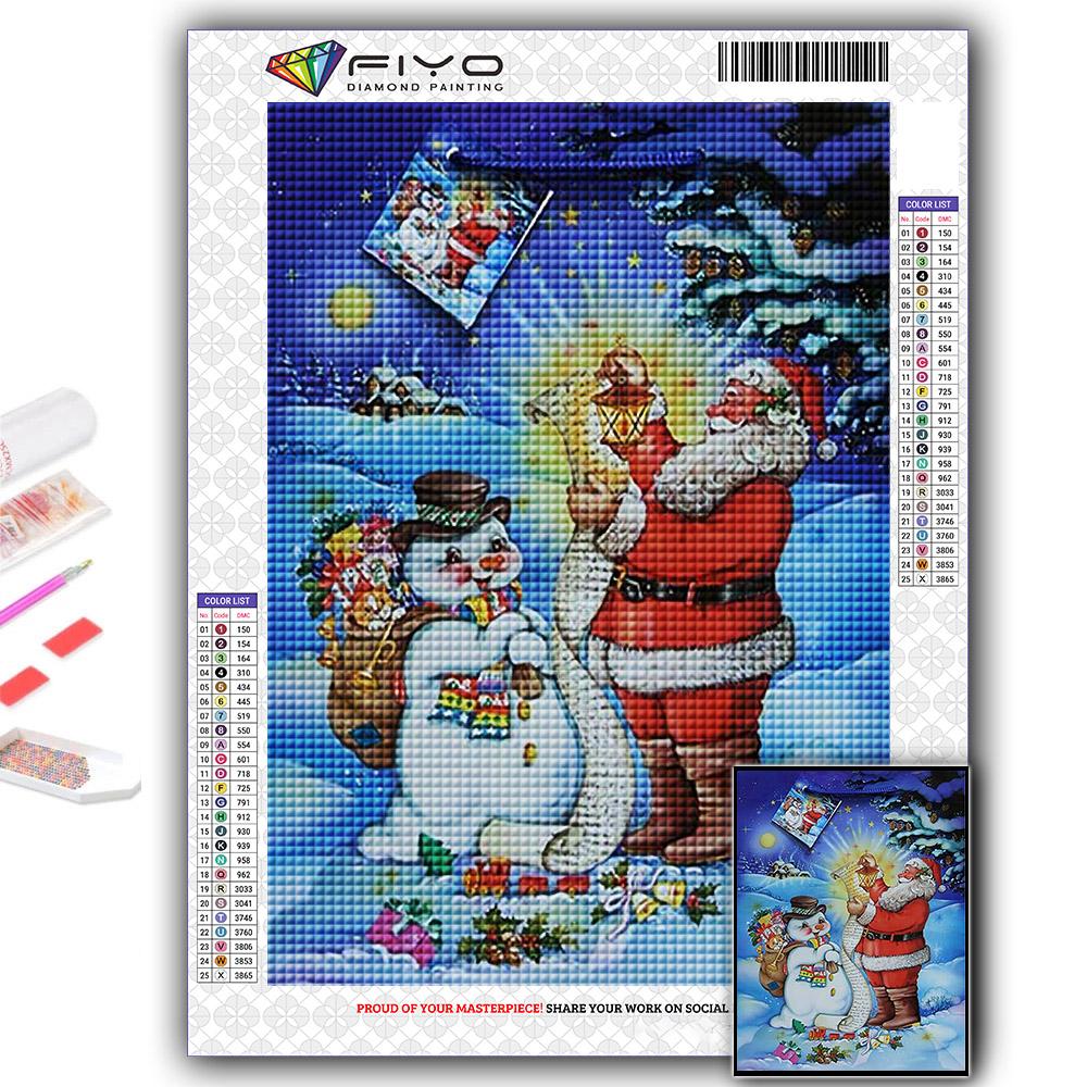 5D алмазная живопись полная алмазная Рождественская елка Санта-Снеговик Алмазная картина ручная работа Diy Алмазная мозаика картина украшение дома