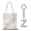 Personalized Alphabet Keychain with Sparkling Rhinestones Durable Alloy Jewelry Accessory for Fashionable Daily Use