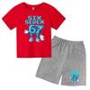 3-12 Ensemble décontracté sportif pour garçons et filles, T-shirt d'été cool à manches courtes et imprimé numéros 6 et 7, style