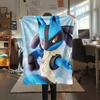 Lucario 2  Print Flannel Blanket, High quality Comfortable for All Seasons, Home Decor, Warmth and Comfort