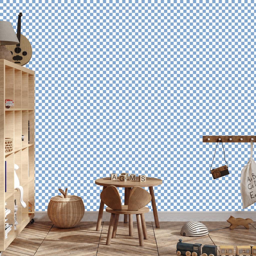 Azure Checkerboard Wallpaper, Azure Mountain for Living Room and Bedroom 50x1000