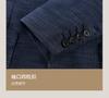 Comfortable, breathable and casual men's autumn flat collar versatile suit jacket with fine spun and yarn dyed fabrics