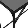 Console Table with Glass Top Black 98 x 35 x 81 cm Steel
