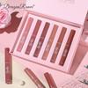 Dragon Ranee Lip Glaze 6 Sets of Mist Matte Matte Cup Nude Skin Color Lip Gloss Cute Set