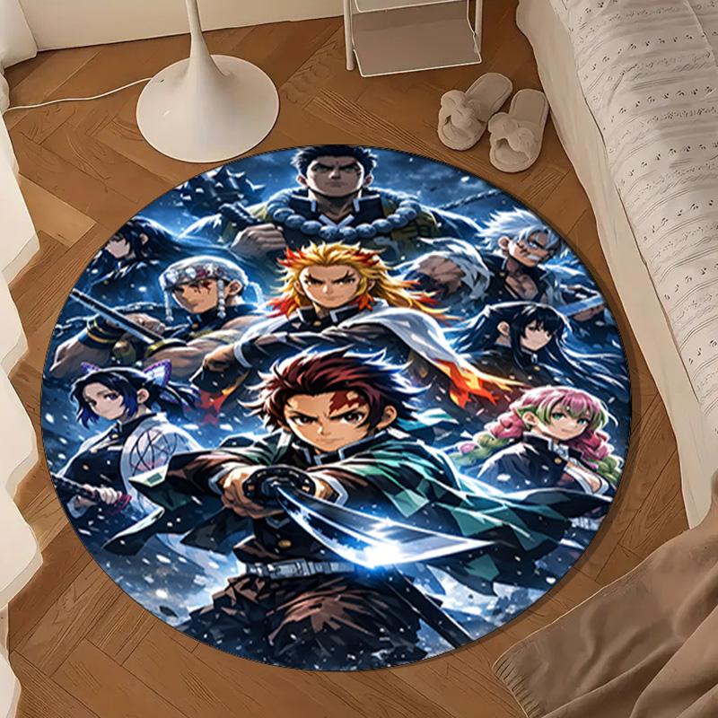 Dark Fantasy Heroes De-mon Round mat Home Decor, Chair rug For livingroom,Bedroom, doormat home decor Birthday Gift Christmas Gifts
