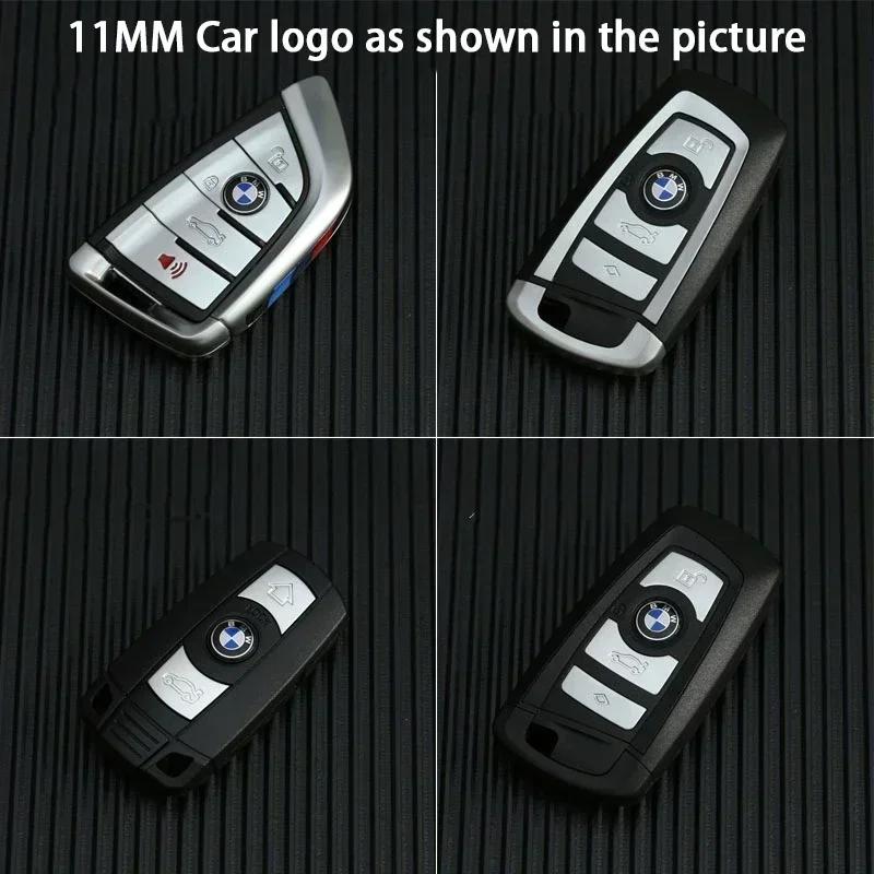 11/14mm Car Remote Key Fob Emblem Badge Radio Button Sticker For BMW F10 E90 F20 E46 E60 E70 E39 E36 E87 X7 E92 E91 E28 X3 G11