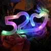Colorful Love LED Light Luminous Cake Decoration Light Valentine's Day Decoration Lamp  Wedding
