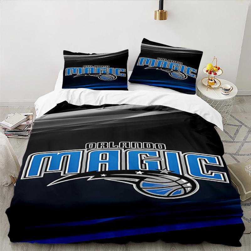 basketball Orlando Logo Bedding Set 3pcs, High Quality Bedding Set Including 1pc Duvet Cover And 2pcs Pillowcases for Bedroom, Dormitory Gift
