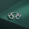 Fashion Couple S925 Silver Ring for Women Emerald Original Genuine Sterling S925 Silver Christmas Gift Jewelry Bridal Sterling Silver Jewelry
