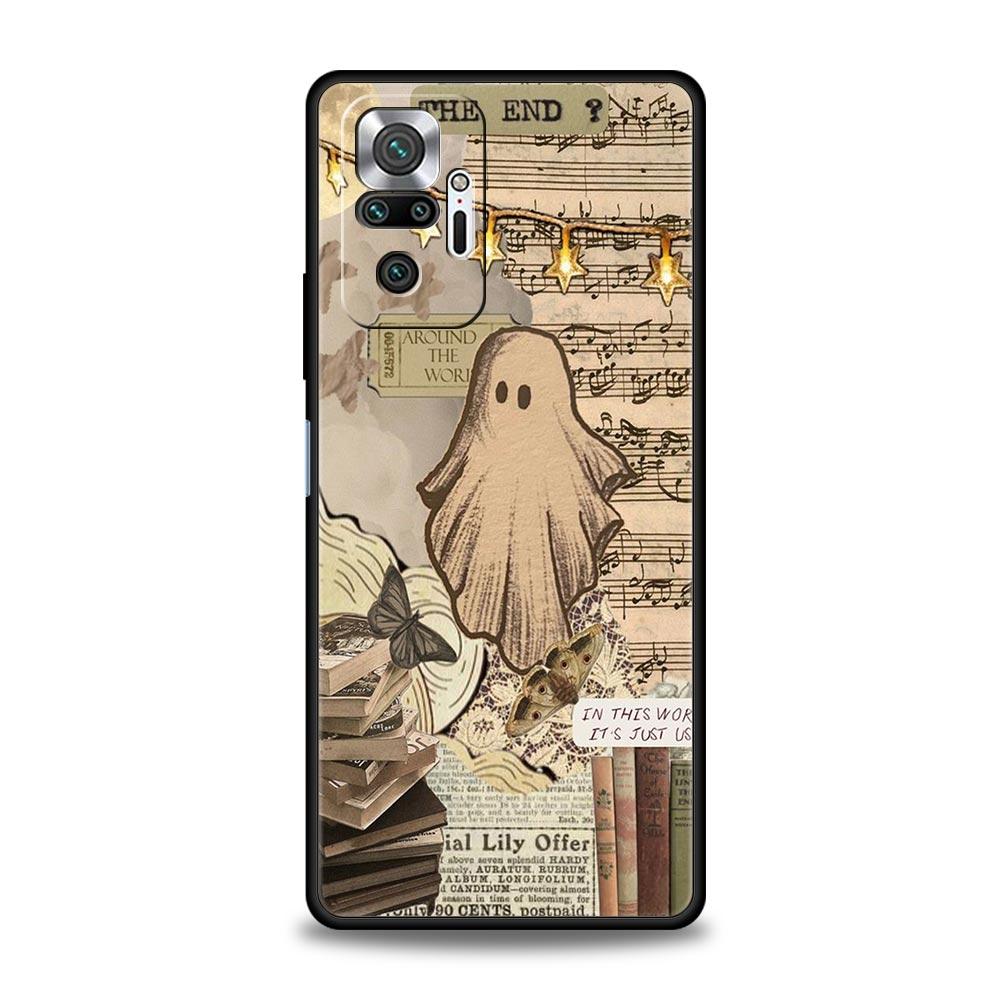 Милый чехол для телефона с изображением маленького призрака для Xiaomi Redmi Note 13 12 5G 9S 9 8 10 11 Pro 4G 9T 13C 12C 10C 9C 9A 7 Pro, мягкий силиконовый чехол