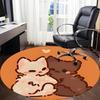 1PC Kittens Purrfect Office Round Area Rug,  Mat Suitable ForOffice, Under Office Chairs Bedroom Living Room Home Decor, Room Deco