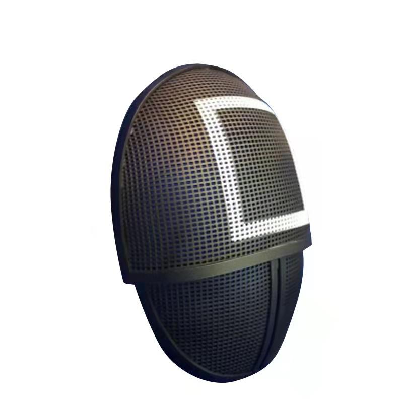 Костюм кальмара для косплея, маска, квадратный круг, треугольная одежда, маски на Хэллоуин, анфас, унисекс, костюм для вечеринки для взрослых, реквизит