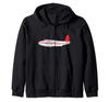 Vintage DC-3 Aircraft Aviation Vintage Airline DC-3 Plane Zip Hoodie