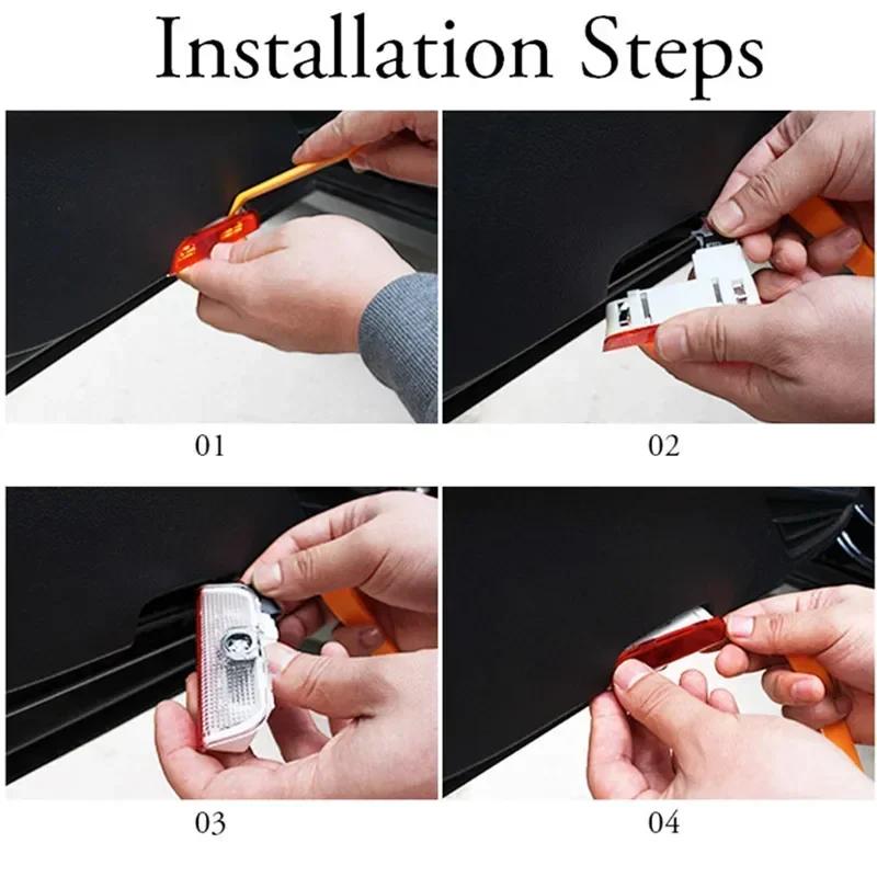 2026 New For VW VOLKSWAGEN 2Pc LED Car Door Welcome Lights Logo Courtesy Projector Ghost Shadow Lamp for VOLKSWAGEN VW GOLF 6 7