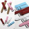 Strap Ultra-Thin Pressing Line Color Glossy Colorful Strap Cow Leather Watch Men's and Women's Watch Accessories Thin Calfskin Parts