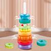 Радужная вращающаяся башня Монтессори-игрушка, вращающиеся игрушки для детей, подарок на день рождения
