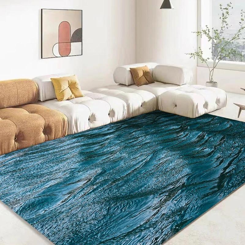 3D-ковёр с изображением океана и морской воды для гостиной, декор пола в доме, ковры для гостиной, ковры для спальни.