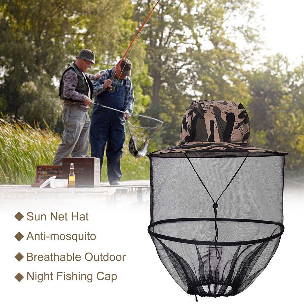 Anti-mosquito Ultraviolet-proof Sun Hats Fishing Caps Net Mesh Hats Beekeeping Caps Mosquito Hat