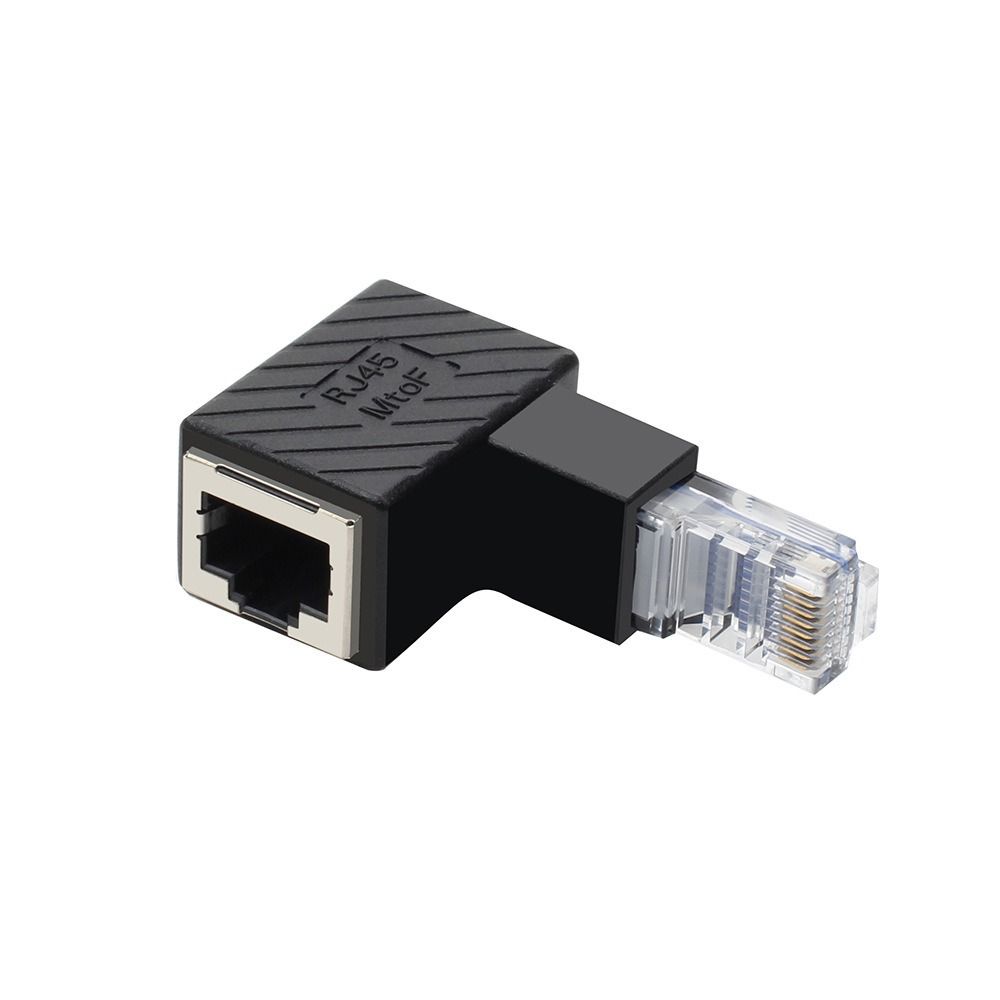 90 Degree Network Cable Connector LAN Extension Adapter for Cat5 Cat6 LAN Ethernet Network Cable