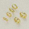 6Pcs Simple Gold Hoop Earring Set Crystal Round Circle Earrings for Women Jewelry Accessories