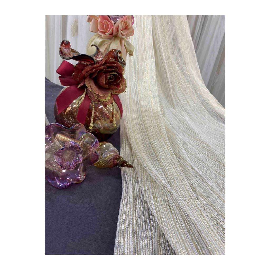 Занавес из тюля Rüyeper New Pattern Grade Gold Yellow Striped 1/3 с частым ворсом