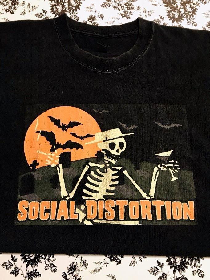 Social Distortion Skeleton Moon Rock Halloween Tee Men Women Shirt UU407 Unisex T-Shirt