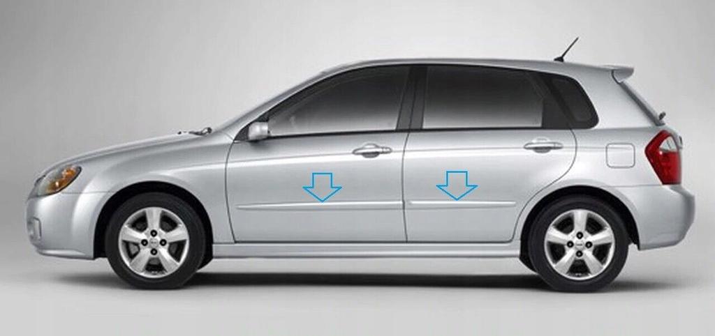 Kia Spectra 5 2000-2009 - Хром защитные боковые накладки на двери