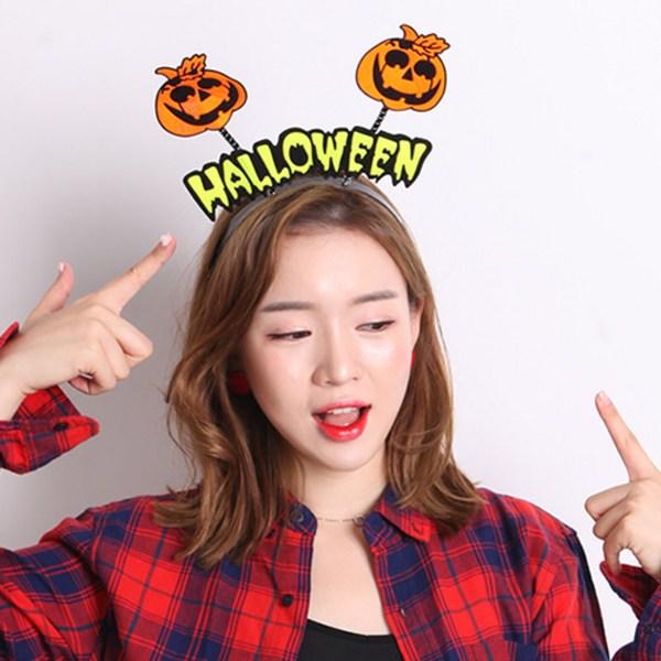 Halloween Headbands, Pumpkins, 5 Pieces