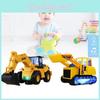 Красочный электрический экскаватор-игрушка с крутыми огнями и музыкой для веселой игры детей