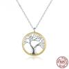 Tree of Life Pendant Necklace for Women Sterling Silver 925 Family Chain Necklaces Luxury Bijoux Collar Gifts